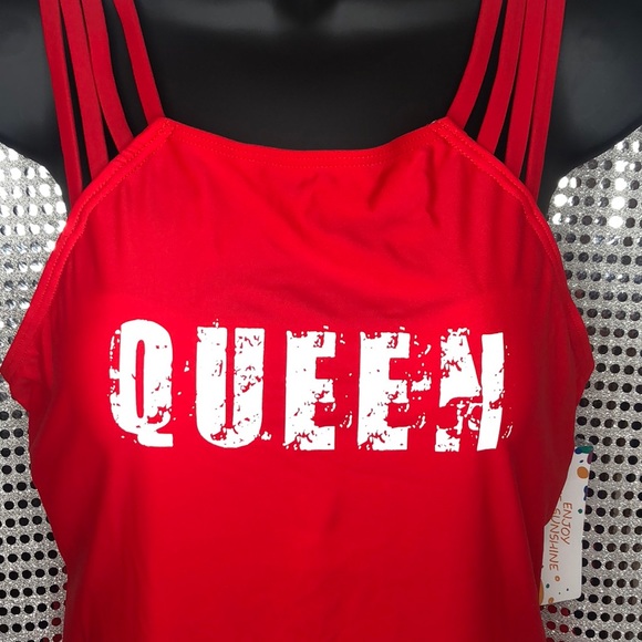 (NWT) 🔥Red 🔥 #QUEEN 🔥 Adult 🔥 Swimsuit 🔥 L 🔥 - Picture 8 of 8
